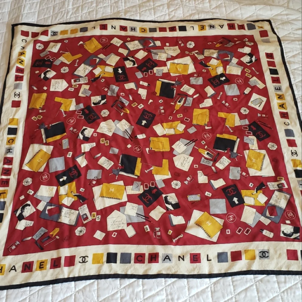 Chanel Vintage Silk Scarf